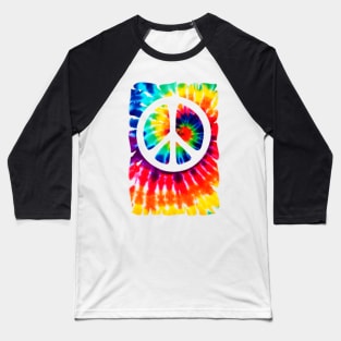 Cool Tees Peace Symbol Tie Dye Baseball T-Shirt